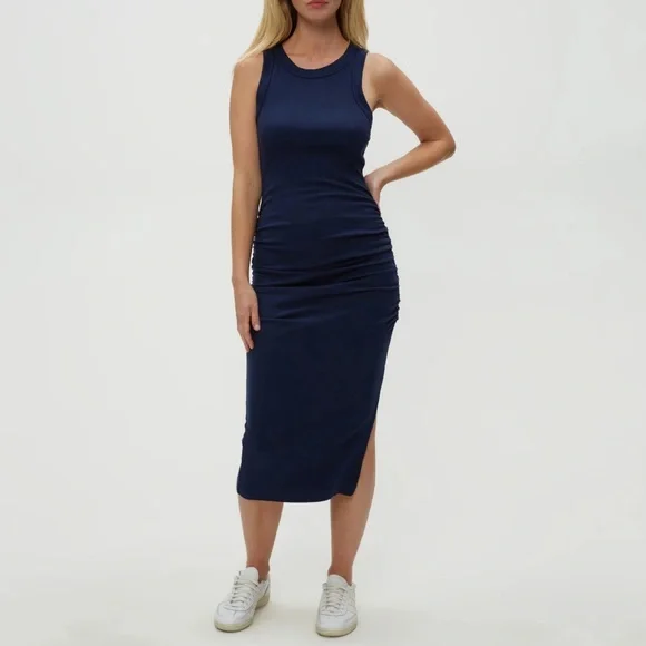 Michael Stars | Dresses | Michael Stars Wren Tank Ruching Midi Dress Sz M |  Poshmark